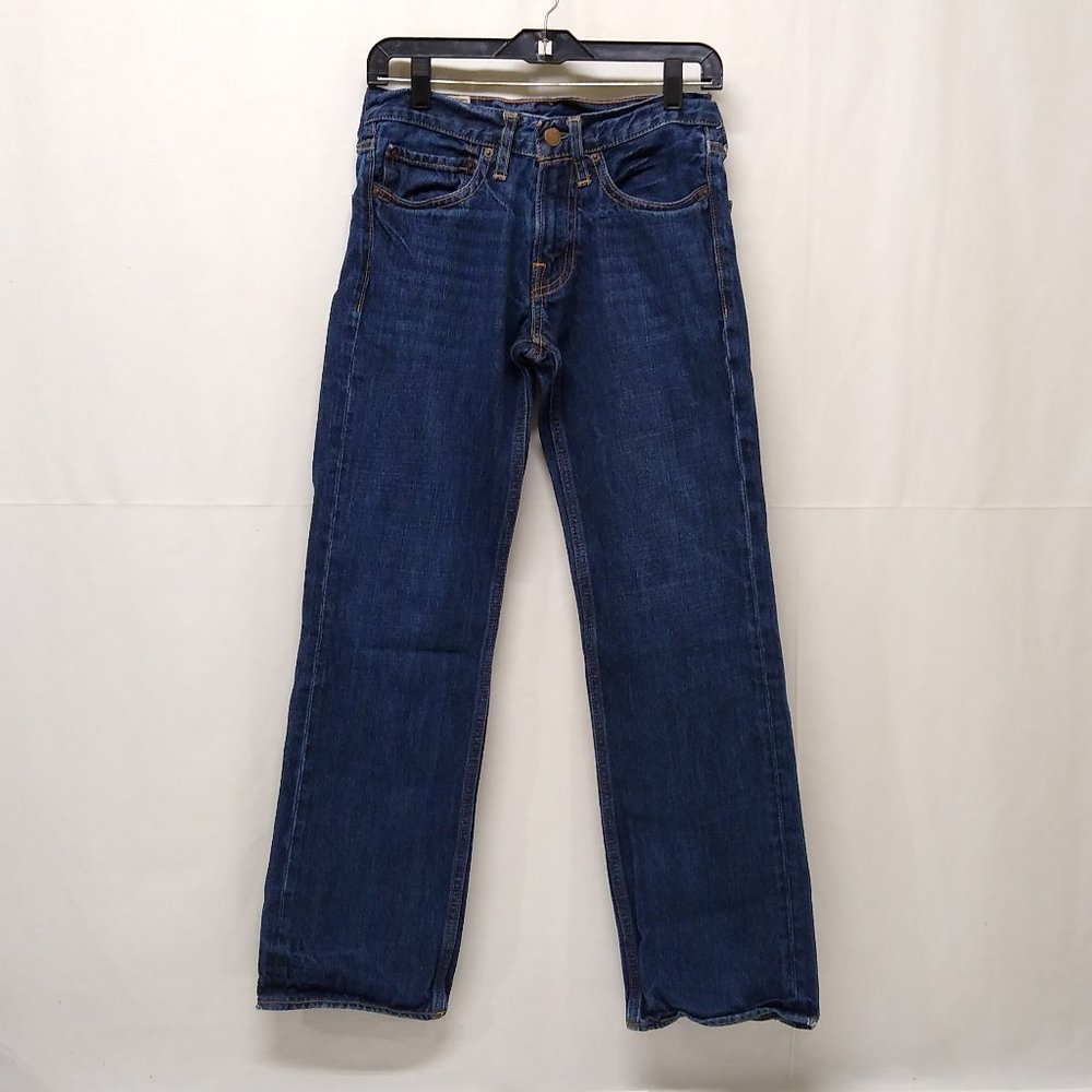 Hollister Men 28x30 Balboa Classic Straight Authentic Denim Jeans Dark Wash EUC